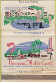 Matchbook Cover - Pinewood Motor Court Vicksburg MS WORN 40 Strike