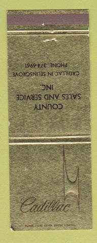 Matchbook Cover - Cadillac County Sales Selinsgrove PA Jewel