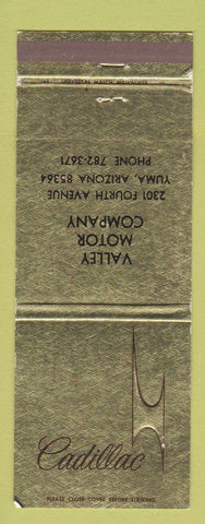 Matchbook Cover - Cadillac Valley Motor Yuma AZ Jewel