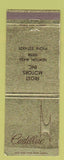 Matchbook Cover - Cadillac Frost Motors Newton MA Jewel