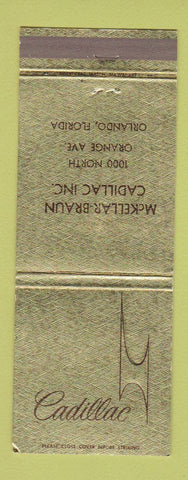 Matchbook Cover - Cadillac McKellar Braun Orlando FL Jewel