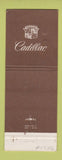 Matchbook Cover - Cadillac Hufstader Pittsburgh PA Jewel