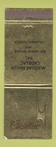 Matchbook Cover - Cadillac McKellar Braun Orlando FL Jewel