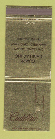Matchbook Cover - Cadillac Gumpp Mansfield OH Jewel WEAR