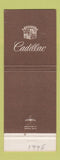Matchbook Cover - Cadillac Gumpp Mansfield OH Jewel WEAR