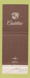 Matchbook Cover - Cadillac Miller Pontiac Rahway NJ Jewel