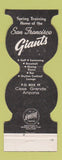Matchbook Cover - San Francisco Giant's Baseball Motor Inn Casa Grande AZ