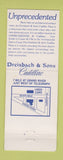Matchbook Cover - Dreisbach Cadillac Detroit MI