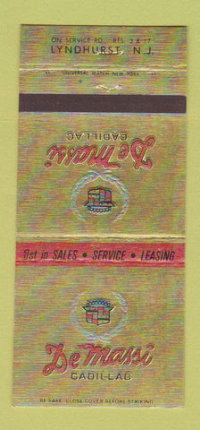 Matchbook Cover - DeMassi Cadillac Englewood Cliffs Lyndhurst NJ 30 Strike