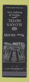 Matchbook Cover - Sloan's Motel Burlington Colorado