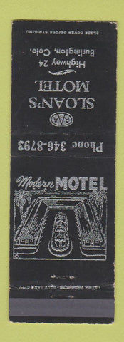 Matchbook Cover - Sloan's Motel Burlington Colorado