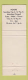 Matchbook Cover - Bella Napoli Restaurant pizza WEAR
