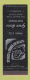 Matchbook Cover - Green Acres Restaurant Cataraqui ON