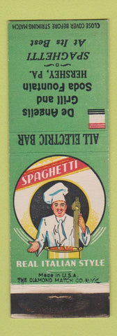 Matchbook Cover - De Angelis Grill Soda Fountain Hershey PA WEAR