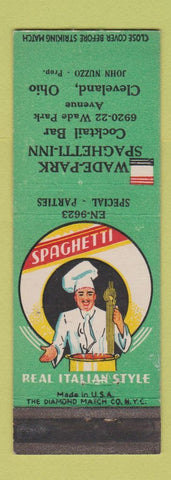 Matchbook Cover - Wade Park Spaghetti Inn Cleveland OH