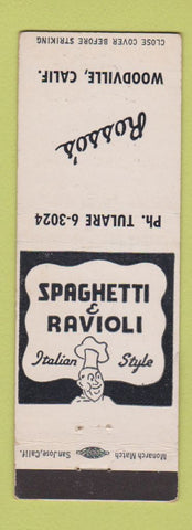 Matchbook Cover - Rosso's Italian Restaurant Woodville CA