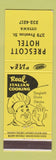 Matchbook Cover - Prescott Hotel Ottawa ON