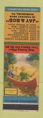 Matchbook Cover - Jay & Bob Greeting Cards Harrisburg PA