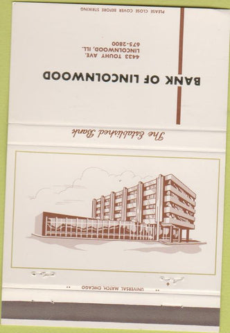 Matchbook Cover - Bank of Lincolnwood IL 40 Strike