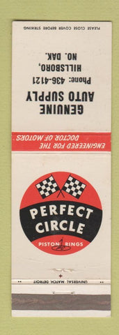 Matchbook Cover - Perfect Circle Piston Rings Hillsboro ND