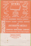 Matchbook Cover - County Metal Supply Inc Fullerton CA 40 Strike