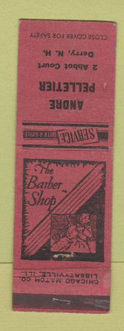 Matchbook Cover - Andre Pelletier Derry NH Barber Shop