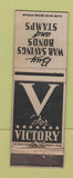 Matchbook Cover - WWII Victory Bonds Stamps Ohio Match WEAR