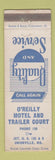 Matchbook Cover - O'Reilly Motel Trailer Court Unionville MO