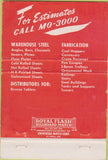 Matchbook Cover - August Feine Sons Steel Buffalo NY 40 Strike