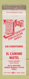 Matchbook Cover - El Camino Motel Sierra Blanca TX WEAR