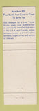 Matchbook Cover - Hillcrest Motel Pratt KS Best Western