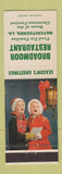 Matchbook Cover - Broadmoor Restaurant Natchitoches LA Christmas