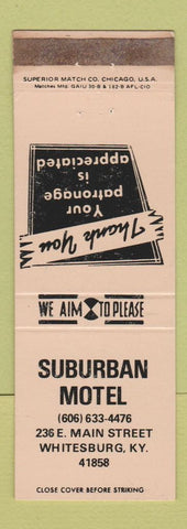 Matchbook Cover - Suburban Motel Whitesburg KY WEAR