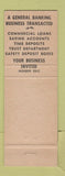 Matchbook Cover - Merchants & Framers Bank Ecru MS