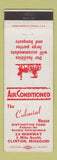 Matchbook Cover - The Colonial House Clinton MO