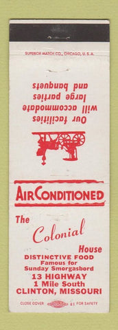 Matchbook Cover - The Colonial House Clinton MO