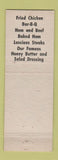 Matchbook Cover - The Colonial House Clinton MO