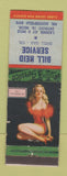 Matchbook Cover - Bill Heid Service Shell oil gas pinup Detroit MI #2