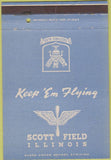 Matchbook Cover - Scott Field IL postcard 40 Strike