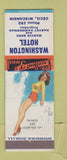 Matchbook Cover - Washington Hotel Cecil WI low phone # pinup