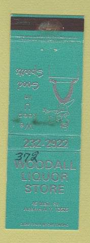 Matchbook Cover - Woodall Liquor Store Adams NY WORN