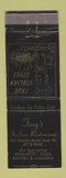 Matchbook Cover - Tony's Italian Restaurant WEAR