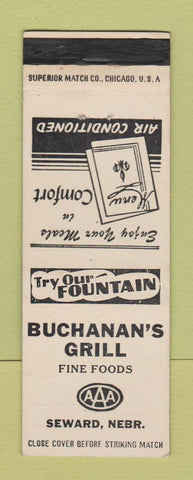 Matchbook Cover - Buchanan's Grill Seward NE