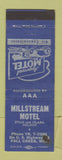 Matchbook Cover - Millstream Motel Fall Creek WI WORN