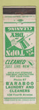 Matchbook Cover - Baraboo Laundry Cleaners WI? Low phone # WEAR