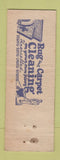 Matchbook Cover - Baraboo Laundry Cleaners WI? Low phone # WEAR
