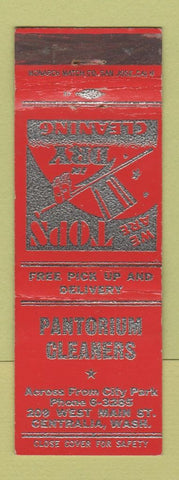 Matchbook Cover - Pantorium Cleaners Centralia WA