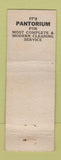 Matchbook Cover - Pantorium Cleaners Centralia WA