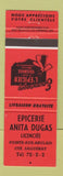 Matchbook Cover - Epicerie Anita Dugas Saguenay QC