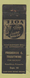 Matchbook Cover - Frederick Troutwine for Sheriff Uncle Sam WEAR